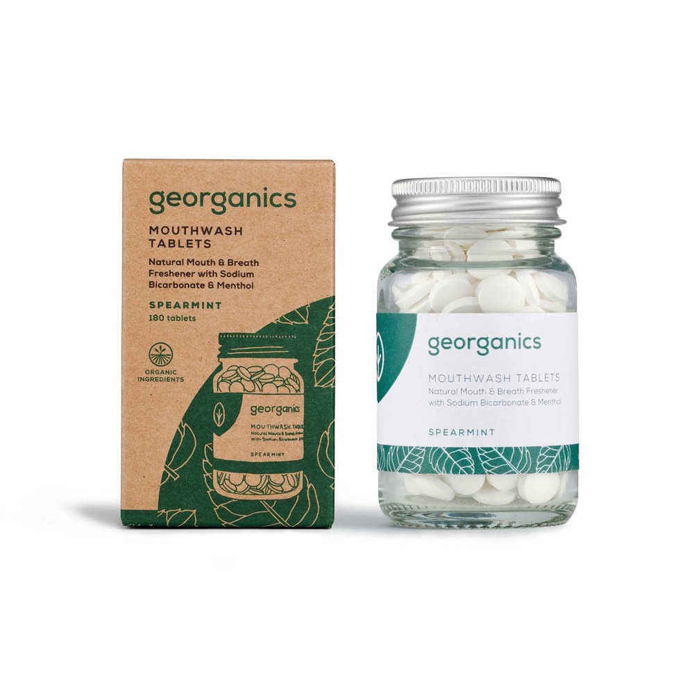 Georganics Mouthwash Tablets - Spearmint - 180 tablets